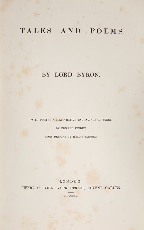 Lord Byron - Tales and Poems (Illustrato dell'800)