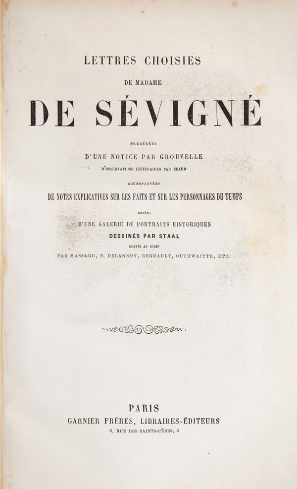Lettres choisies de Madame de Sévigne (ILLUSTRATO DELL '800)