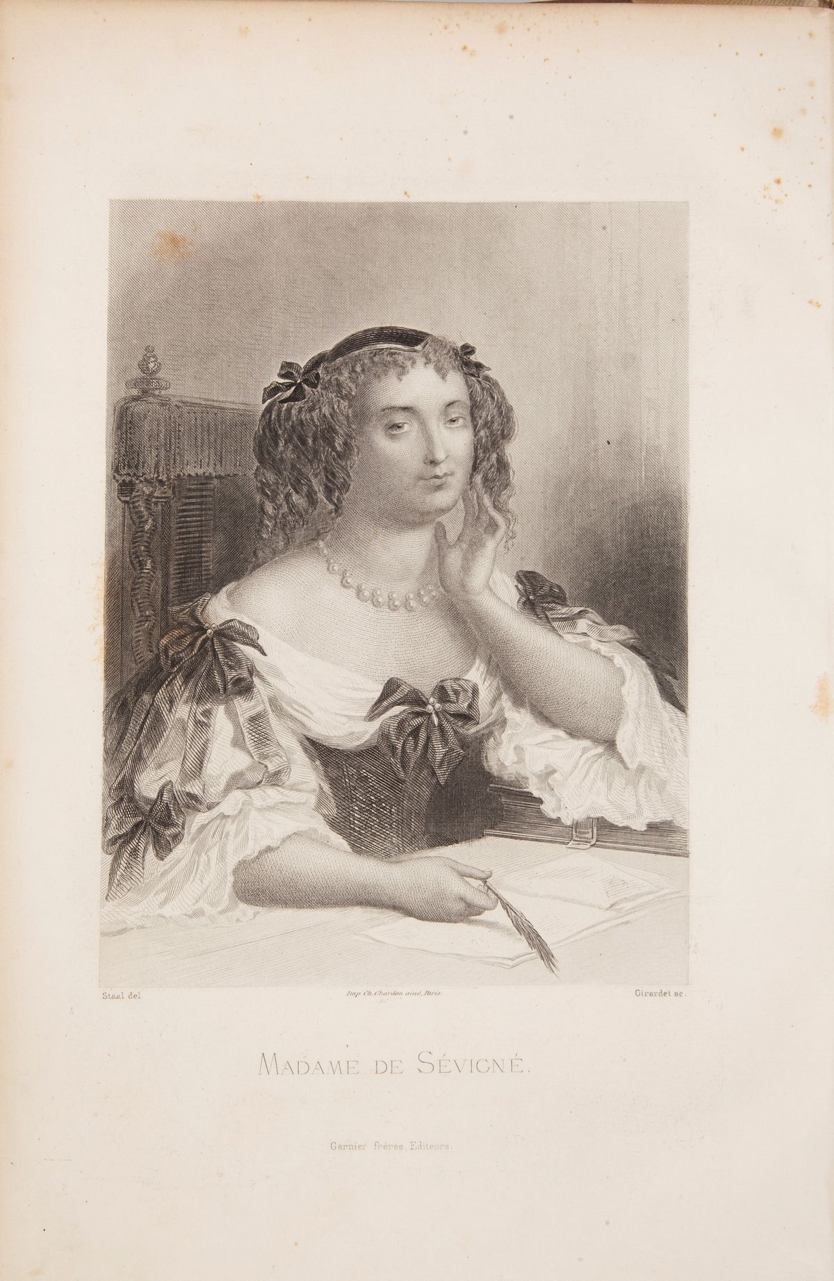 Lettres Choisies De Madame De Sévigne (illustrato Dell '800)