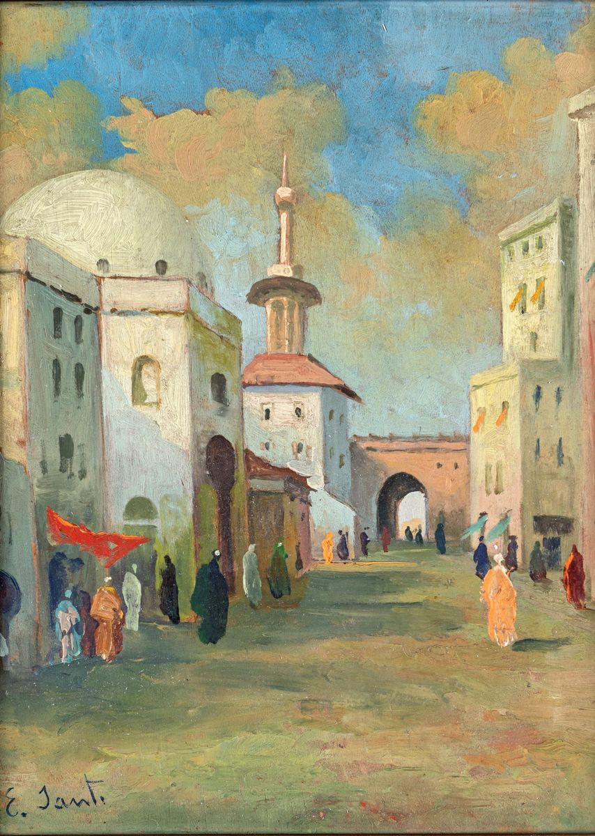 A) Figure in Strada B) Andando alla Moschea
