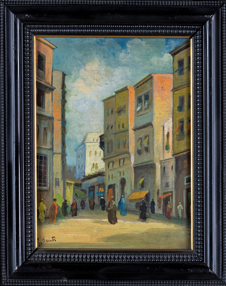 A) Figure in Strada B) Andando alla Moschea