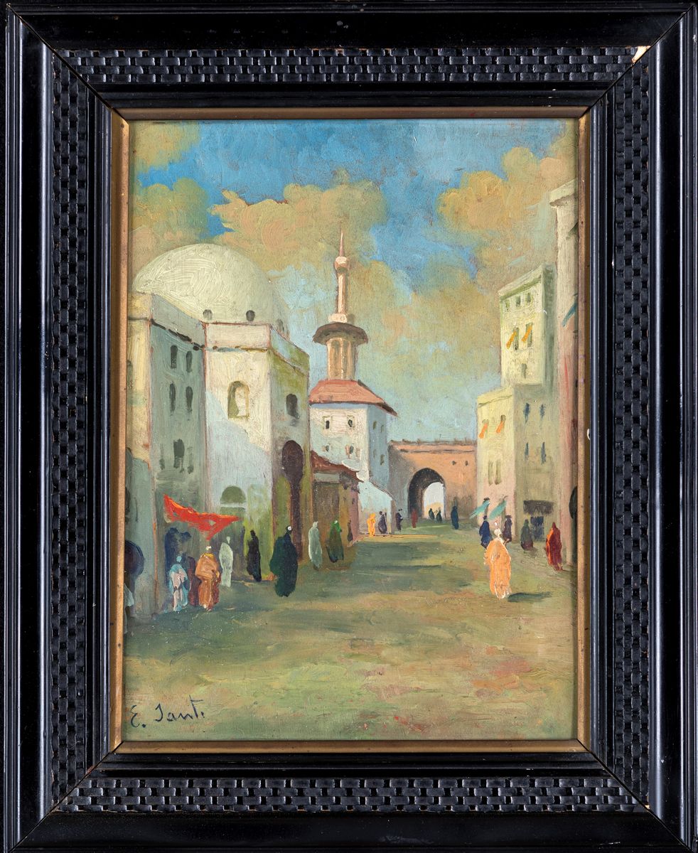 A) Figure in Strada B) Andando alla Moschea
