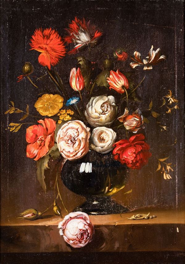 Pittore del XX secolo - Natura morta di fiori