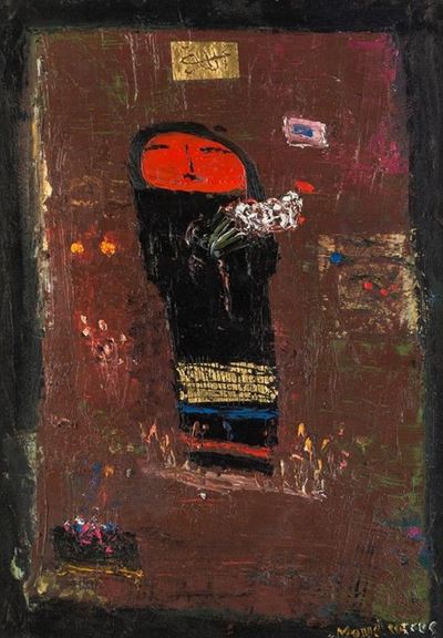 Senza Titolo (figura con Fiori)
