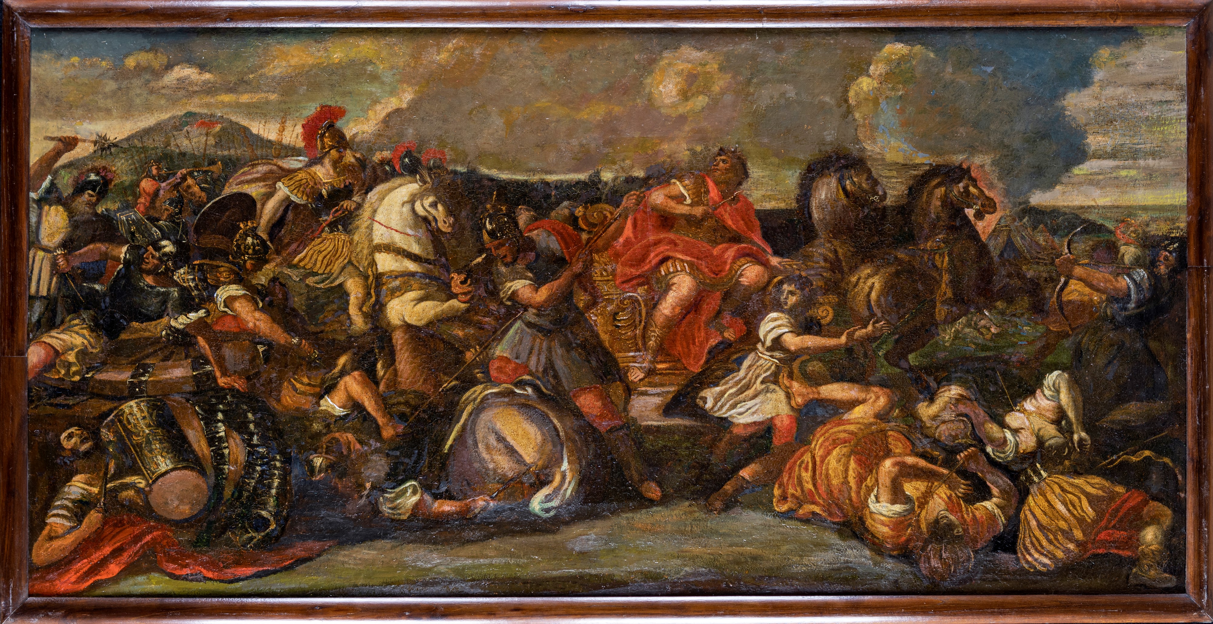 Scuola Romana del XIX Secolo - Scontro tra Alessandro e Dario