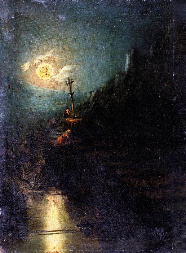 Achille Vertunni,Scuola Italiana fine del XIX inizi del XX secolo - Notturno