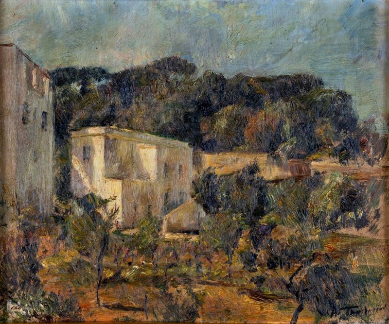 Amerigo Tamburrini - Paesaggio con Casolari