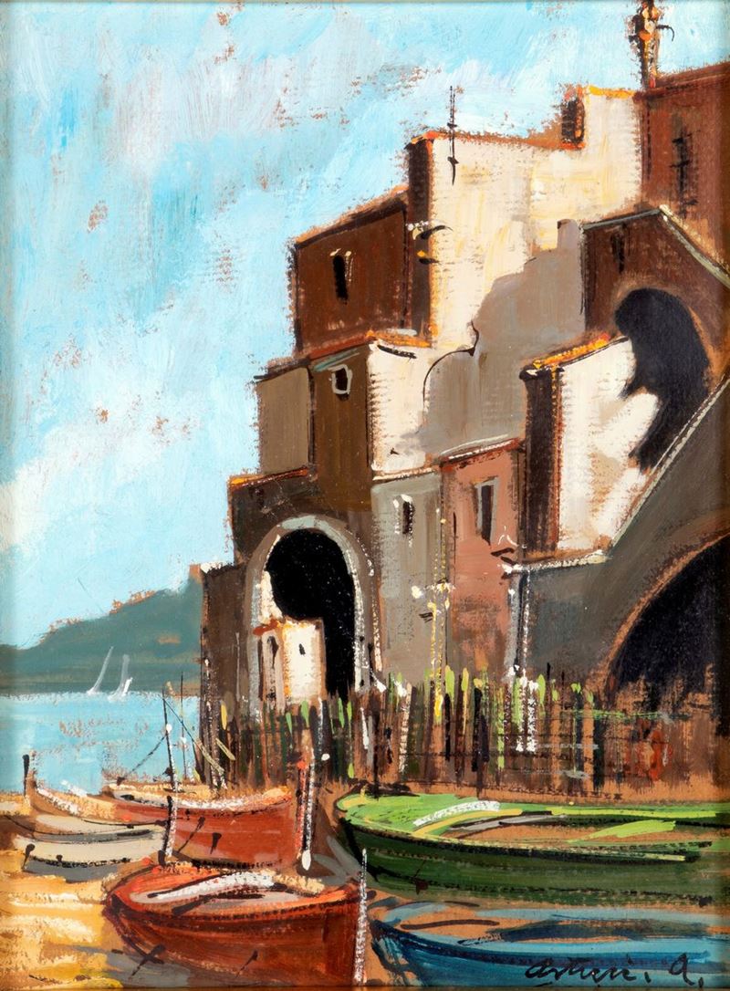 Antonio Asturi - Barche sulla Spiaggia