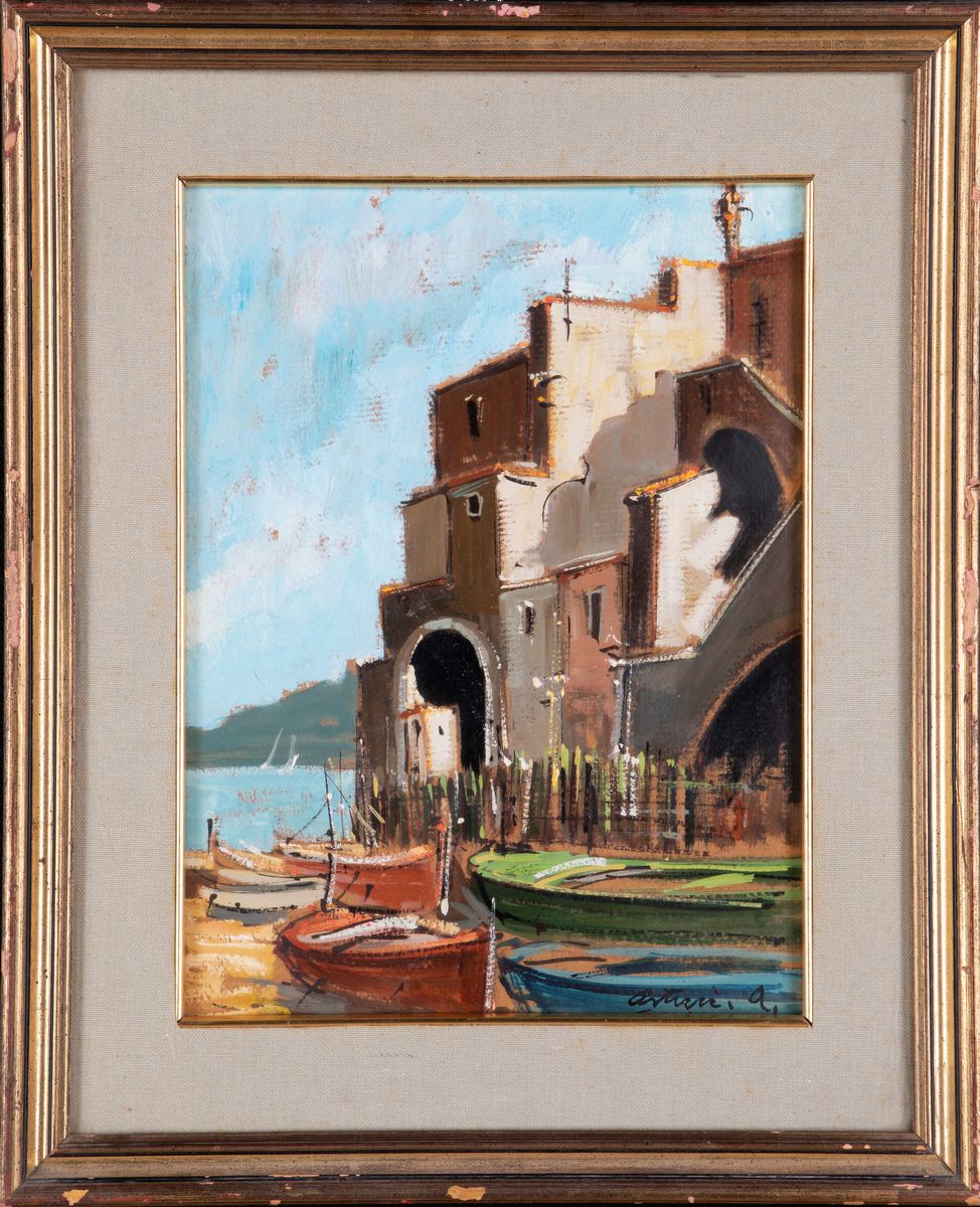 Antonio Asturi - Barche sulla Spiaggia