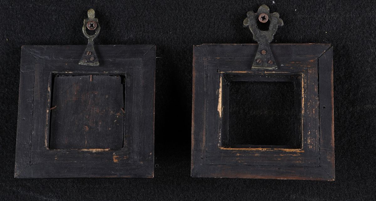 Due Piccole Cornici in Legno Ebanizzato