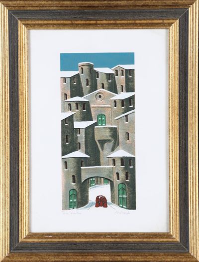 Preti a Spello Innevata