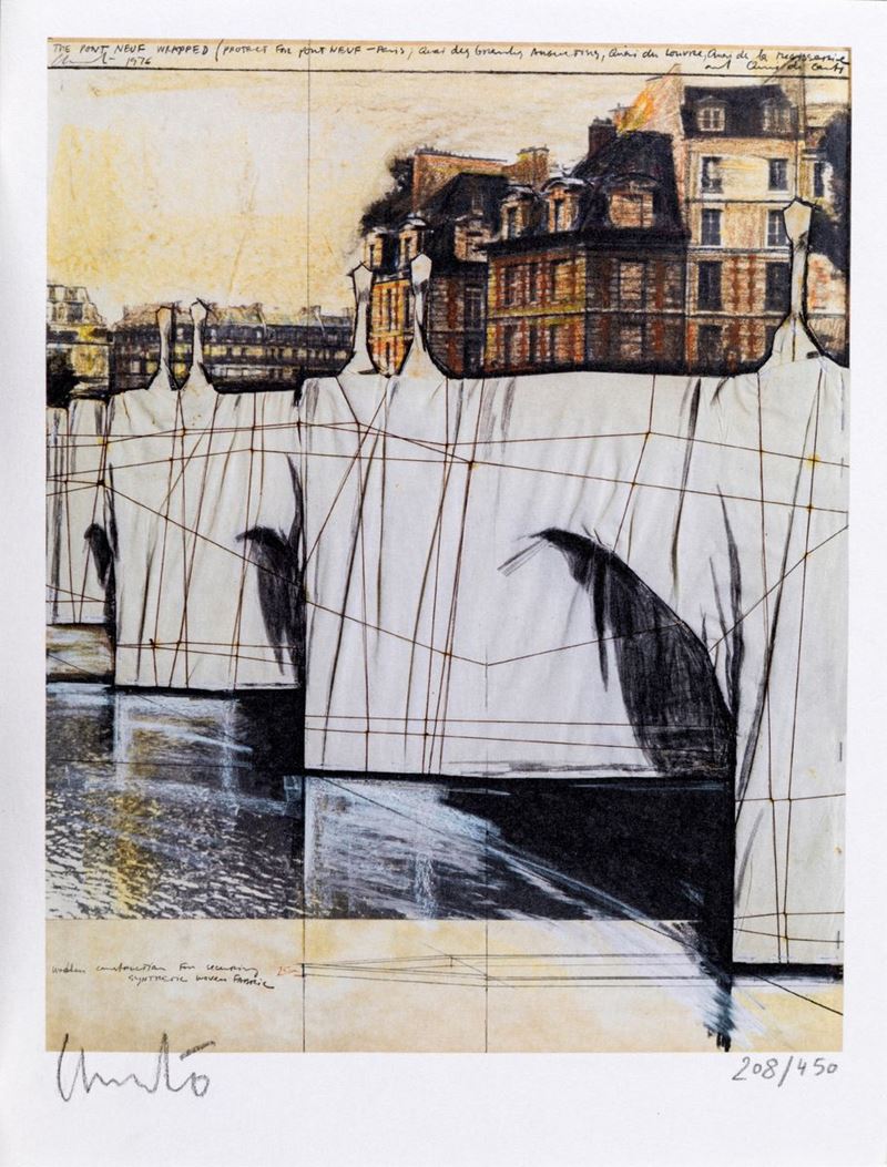 Christo - The Pont Neuf Wrapped, Project For Paris, 1976