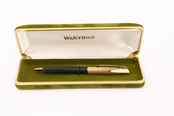 Waterman - Penna a sfera anni '70 in vernice e metallo placcato in oro giallo