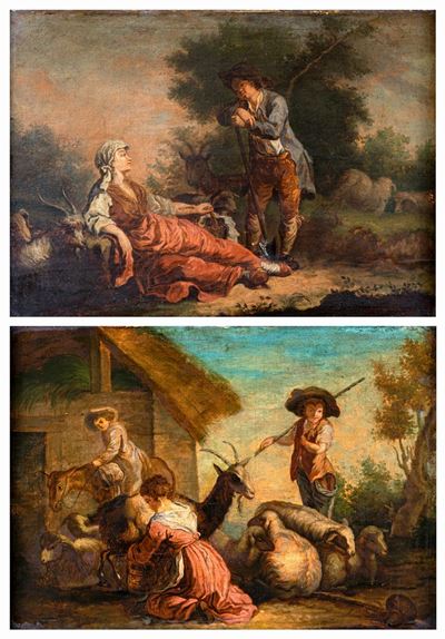 A) Scena Galante B) Mungitura della Capra
