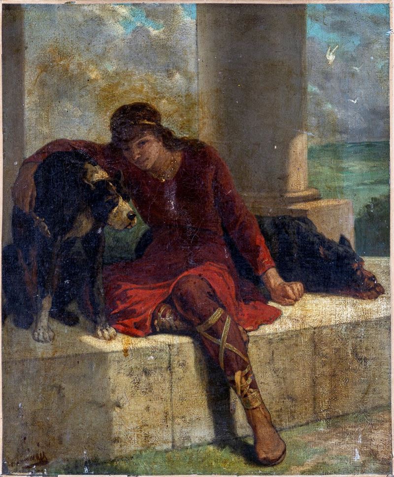 Evarist-vital Luminais - La Fanciulla con il Suo Cane