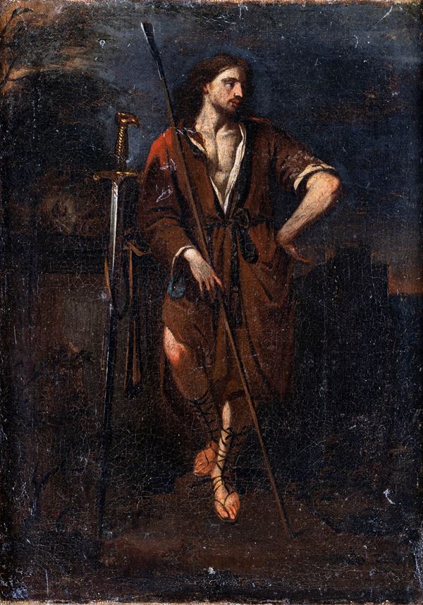 Scuola francese del XVII secolo - Davide con testa di Golia