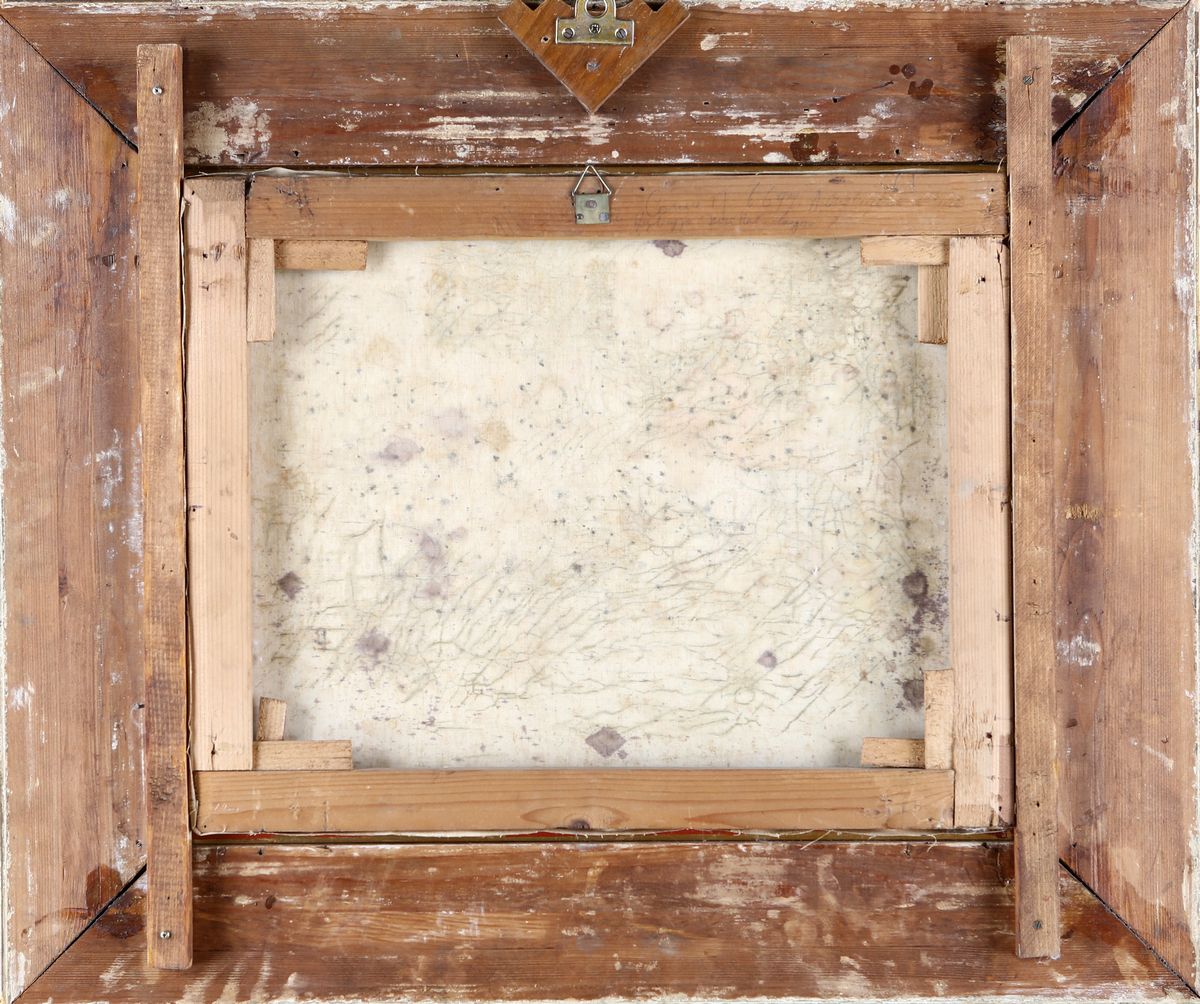 Pittore del XIX Secolo - Interno di Stalla