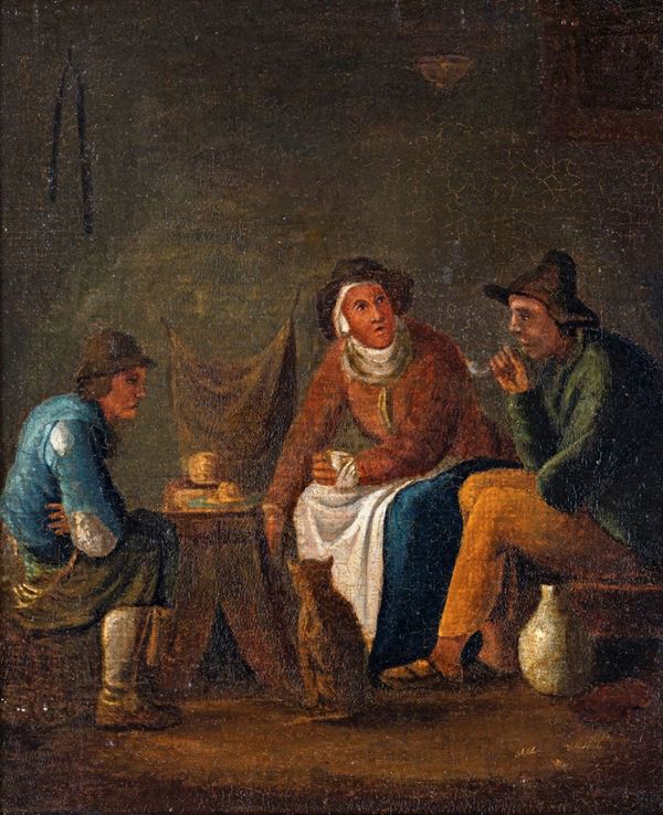 Pittore fiammingo del XVIII secolo - Interno di cucina