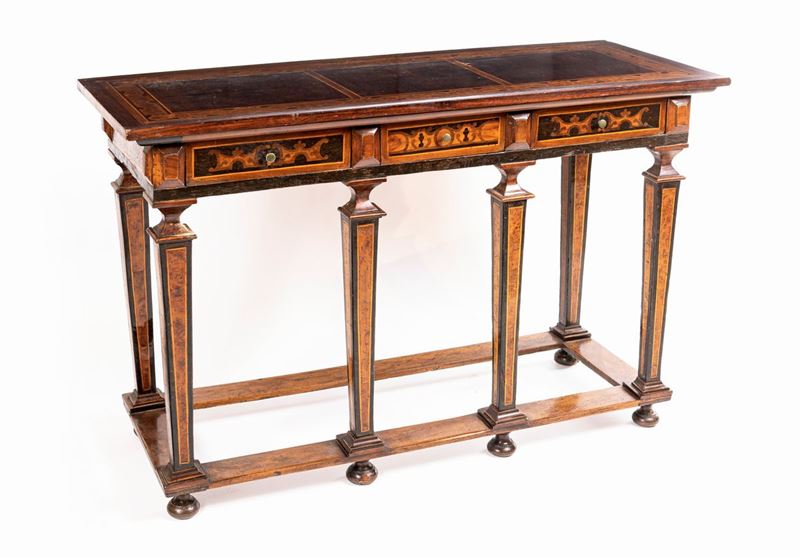 Console in Legno Intarsiato, XVIII/XIX Secolo