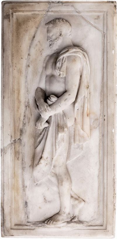 Antico Bassorilievo in Marmo Bianco XVIII Secolo