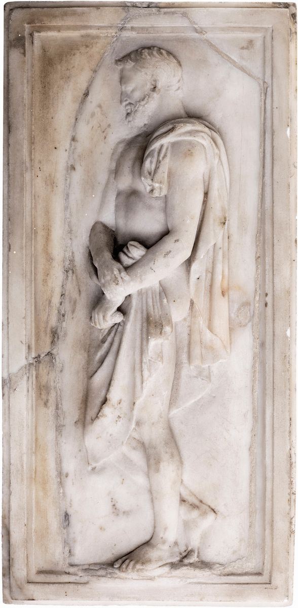 Antico Bassorilievo in Marmo Bianco XVIII Secolo