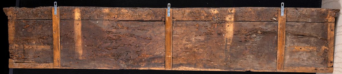 Pittore Romano del XVII Secolo - Predella in Legno con Episodi Biblici