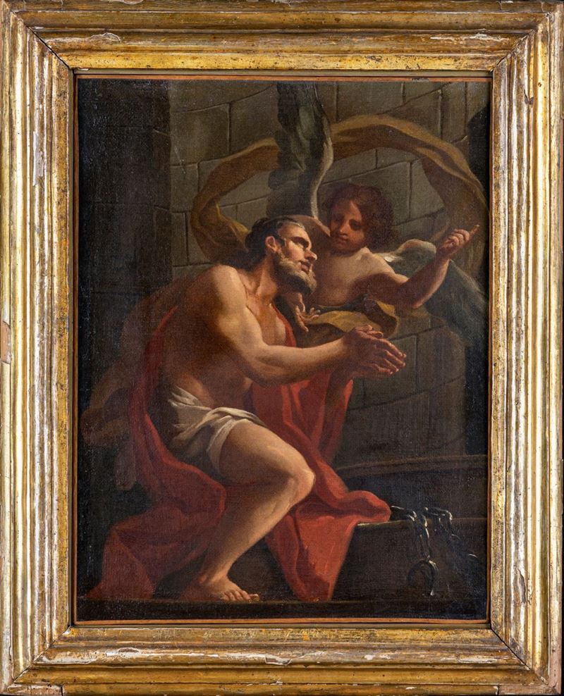 Scuola Romana del XVIII Secolo - San Pietro Liberato Dall'angelo