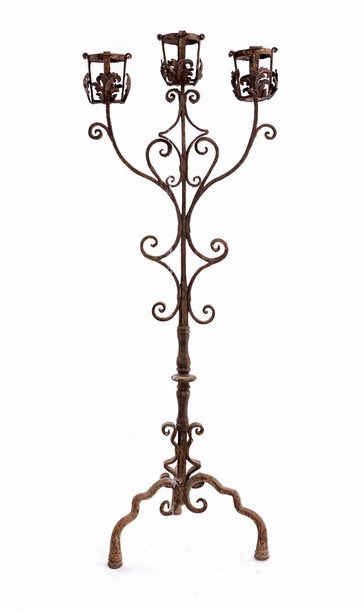 Candelabro in Ferro Battuto XVII Secolo