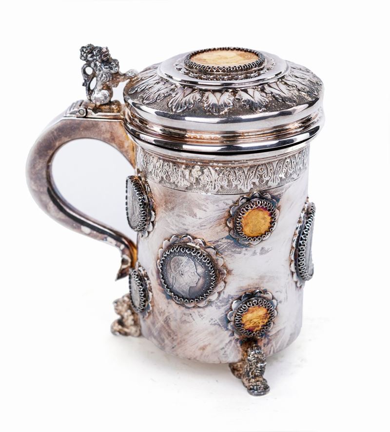 Tankard in Argento 835, Austria, Prima Metà del XX Secolo