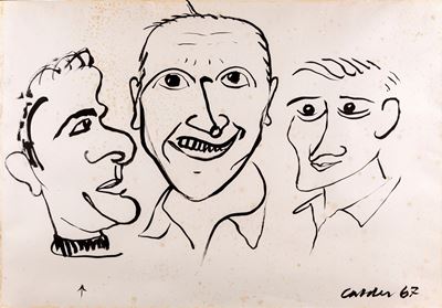Ritratto di Calder, Carandente e Ferola