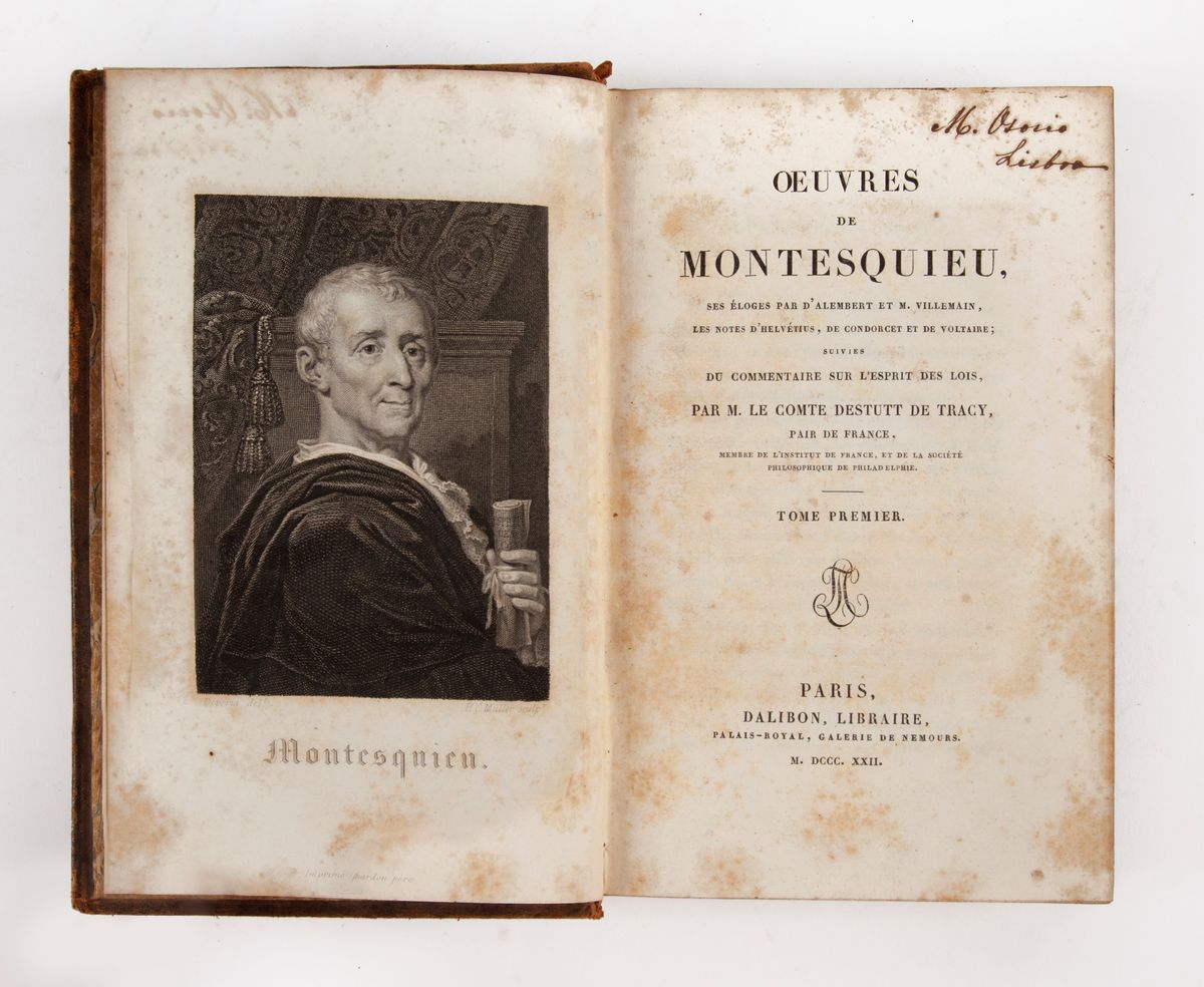 Oeuvres De Montesquieu Ses Eloges Par D'alembert Et M. Villemain
