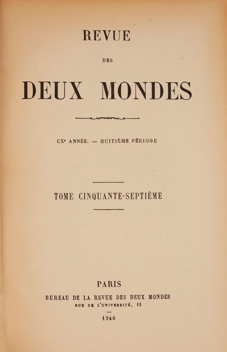 Revue Des Deux Mondes