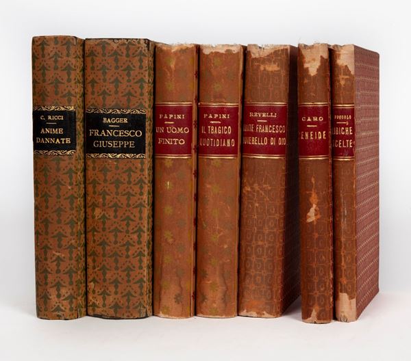 Lotto di sette libri del XX secolo  - Asta Asta a Tempo - Libri Antichi  e da Collezione - Casa d'Aste Arcadia