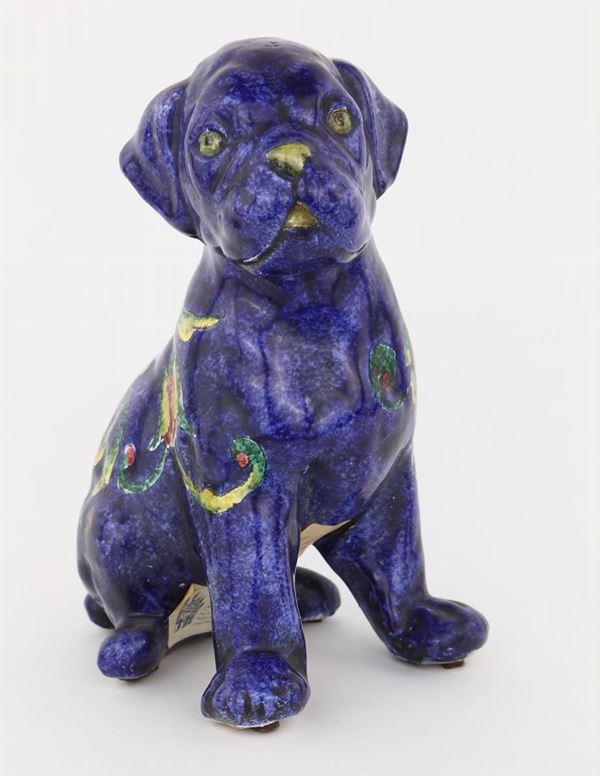 Cane cucciolo in ceramica, Orvieto, manifattura Fravolini