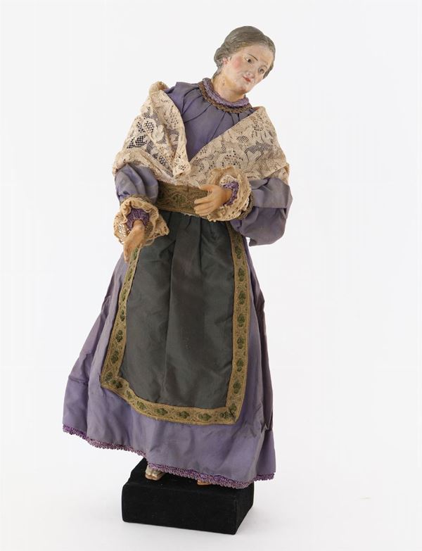 Figura da presepe: donna anziana, Napoli, XIX secolo