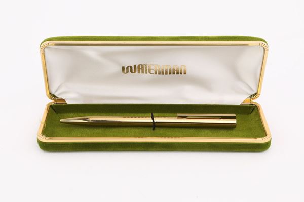 Waterman - Penna a sfera anni '70 in metallo placcato in oro giallo