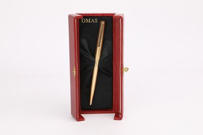 Omas 72 - Penna a Sfera Vintage in Metallo Placcato in Oro Giallo