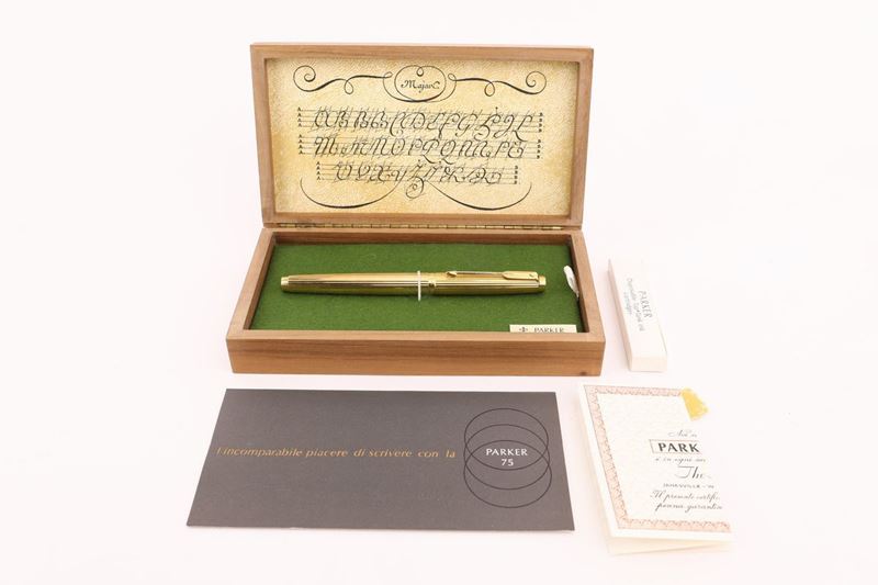 Parker 75 - Penna Stilografica in Metallo Placcato in Oro Giallo