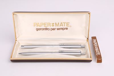 Paper Mate Chrome Executive - Penna Stilografica e Penna a Sfera in Metallo Cromato