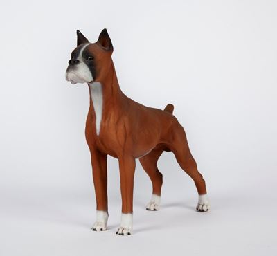 Figura di Cane Boxer in Terracotta, Inghilterra