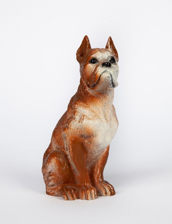 Figura di cane boxer  - Asta Asta a Tempo - ANIMALIA - Casa d'Aste Arcadia