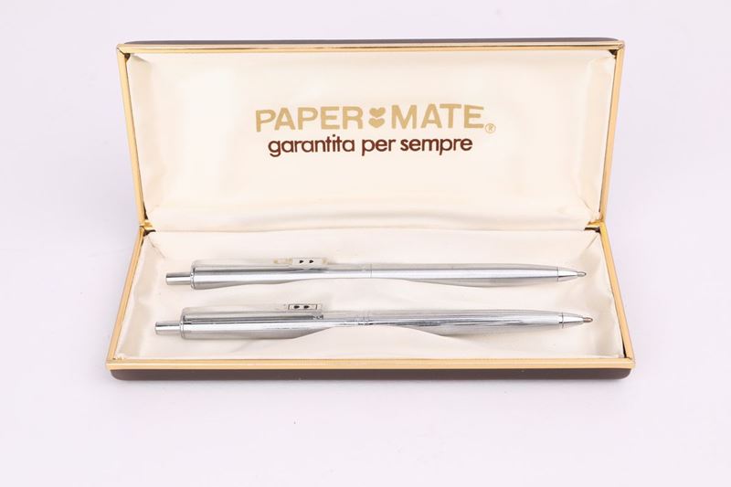 Paper Mate - Due Penne a Sfera in Metallo Cromato
