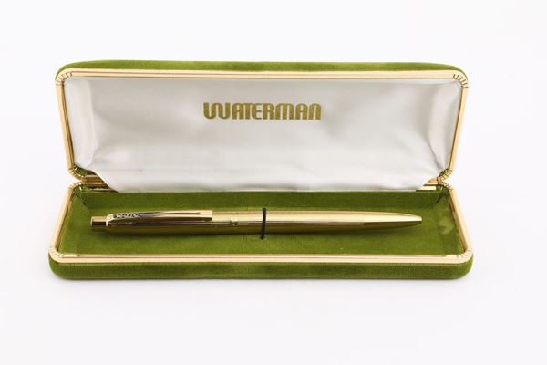 Waterman- Penna a sfera placcata in oro giallo