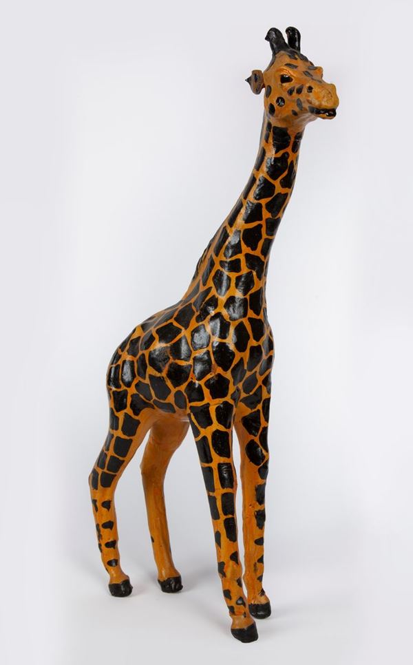 Giraffa in papier-maché  - Asta Asta a Tempo - ANIMALIA - Casa d'Aste Arcadia