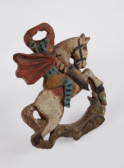 Sagoma in Legno Policromo, Arte Orientale