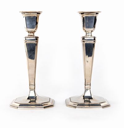 Coppia di Piccoli Candelieri da Tavola in Argento Sterling, Tiffany & Co.