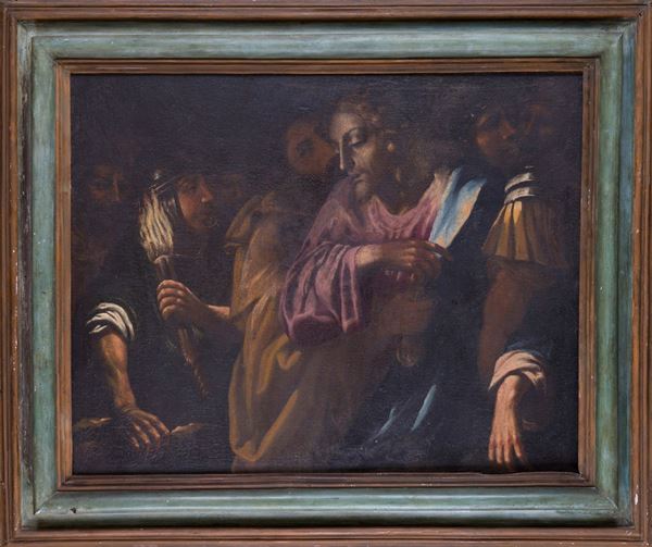 Scuola Lombarda del XVII secolo - Presa di Cristo nell'orto