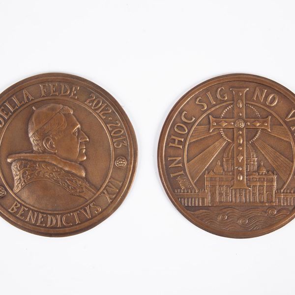 Benedetto XVI, medaglia in bronzo. Anno della Fede 2012/2013