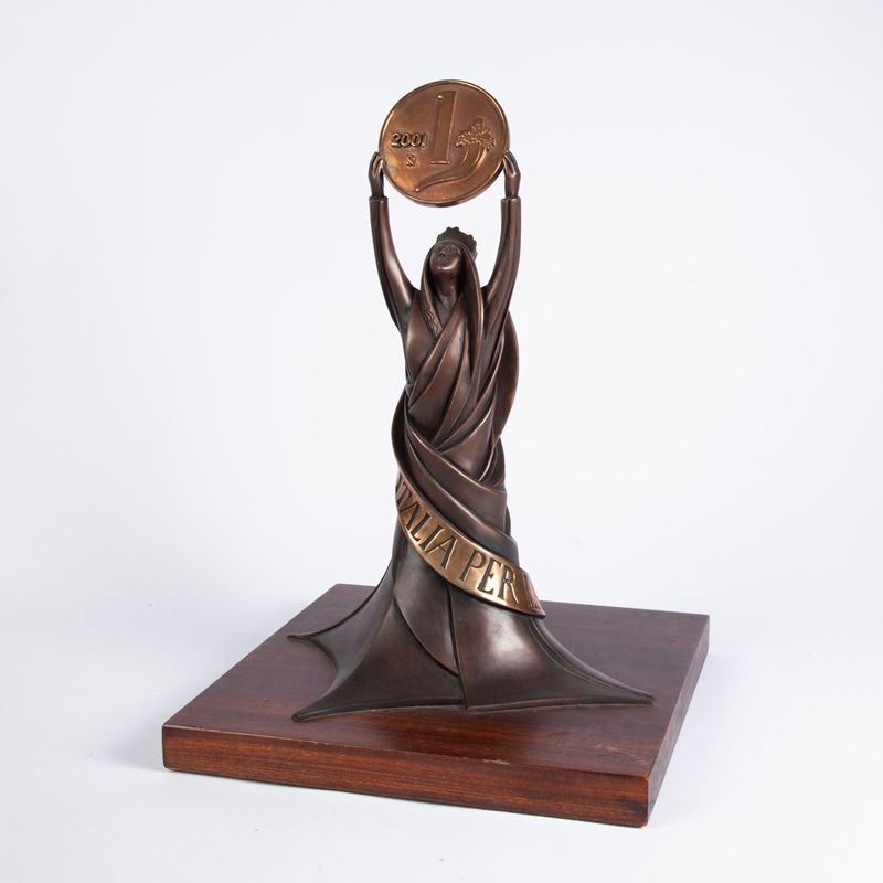 Scultura Allegorica "L'italia per la Lira"