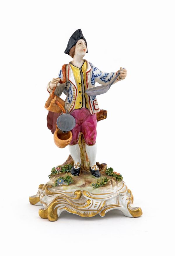 Scultura in porcellana policroma, manifattura di Capodimonte, XX secolo